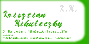 krisztian mikuleczky business card